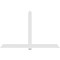 Ekena Millwork Eugene Architectural Grade PVC Gable Bracket, 108"W x 67 1/2"H x 2"D x 6"F, 15/12 Pitch GBP108X68X0206EUG00 - alternate 2